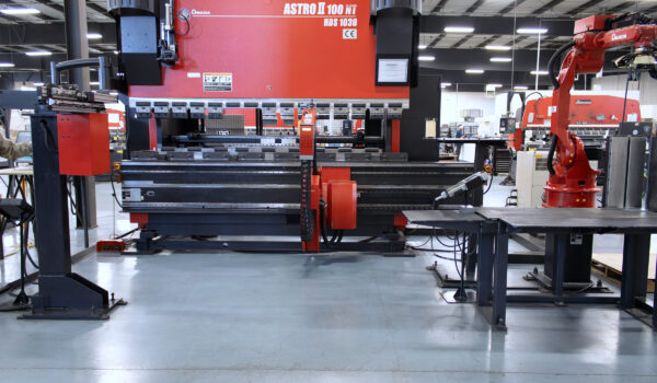 Our Amada equipment is fully loaded with a "lights out" robotic arm for projects that benefit from it.